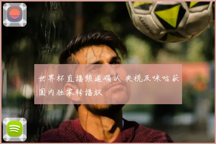 世界杯直播频道确认 央视及咪咕获国内独家转播权
